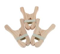 ibasenice 6pcs White Elastic Band Wooden Fort Building Clips Montessori Creative Play Accessories for Imaginative Pretend Play and Silk Blanket Fort Construction at Home and School