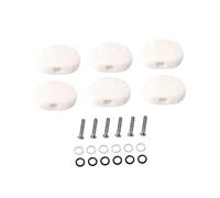 ibasenice 6pcs White Oval 22.5mm Guitar Tuning Pegs Set Acrylic Sealed Machine Heads for Electric Guitar Strings Replacement
