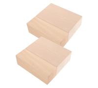 ibasenice 6pcs Wood Carving Blocks Unfinished Wood Blocks Kit Basswood Rectangle Cube Easy to Handle Delicate Grain for Education Models Beginners Ages