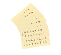 ibasenice 6pcs Yellow Scale Stickers for Thumb Piano Beginner Finger Instrument Note Stickers for Music Practice and Decor