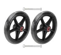 ibasenice 7 Inch Wheelchair Front Wheels 2Pcs Solid Tire Spare Parts for Rollators and Drive Walkers with Enhanced Load Capacity