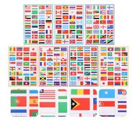 ibasenice 7 Sheets Flags of the World Stickers, Waterproof Country Decals