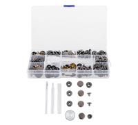 ibasenice 70 Sets Copper Snap Button Fastener Kit with Setting Tools for DIY Crafts, Includes 15mm Leather Press Studs and Storage Box, Suitable for Belts and Sandals