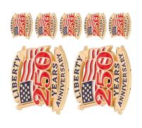 ibasenice 7pcs American Flag Patriotic Lapel Pins Set - Usa 250th Independence Day Commemorative Brooches - Red White Blue Enamel Pins for Women Veterans July 4th Celebration