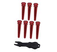 ibasenice 7pcs Guitar Bridge String Nails Acoustic Guitar Pegs Wood Accessories String Studs Replacement Tool Set