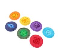 ibasenice 7pcs Handmade Cloth Singing Bowl Mats Buddhist Chanting Bowl Pad Set Meditation Cushion Accessory Tibetan Buddhism Art Craft Portable Decoration for Buddha Hall