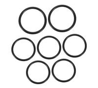 ibasenice 7Pcs Rubber Bowl Ring for Singing Bowl Black Non-Slip Base to Prevent Tipping, Portable Design for Buddhist Meditation Home Use