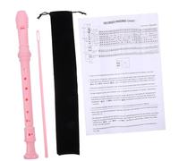 ibasenice 8-hole Soprano Recorder for Teens and Adults with Pink Body, Includes Cleaning Rod, Instruction Manual and Black Carry Bag, Beginner Musical Wind Instrument for School and Home
