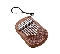 ibasenice 8-Key Kalimba Mini Thumb Piano Wooden Finger Piano Portable Instrument Sapele Wood Lightweight Design
