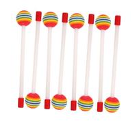ibasenice 8 Pcs Rainbow Lollipop Drumsticks Soft Foam Tip Percussion Sticks Smooth Grip Lightweight Mallets for Boys and Girls and Beginners