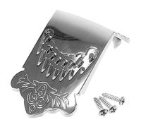 ibasenice 8 String Mandolin Tailpiece Metal Replacement Silver Mandolin String Accessory Instrument Maintenance 5.50X4.20X3.50Cm