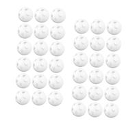 ibasenice 80pcs White Plastic Rattle Inserts for DIY Noise Maker Replacement Parts for Stuffed Animals Hand Bells for Sensory Stimulation and Repair