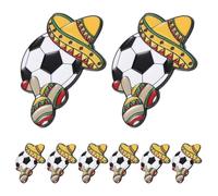 ibasenice 8pcs 2026 Mexico Fan Pin Set Featuring Unique Mexican Design Soccer Lapel Pins in Zinc Alloy, Soccer Party Decor and Souvenir Badge for Football Fans and Collectors at Gatherings