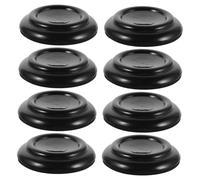 ibasenice 8pcs Abs Piano Leg Pads with Non Slip Upright Piano Caster Cups for Hardwood Floors Noise Reduction Floor Protectors in Classic Black for Home School Professional Music Rooms