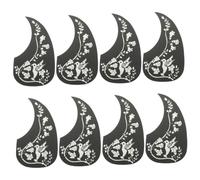 ibasenice 8pcs Acoustic Guitar Pickguards Anti-scratch Protective Plate for Folk Guitars Smooth Decorative Bird Design Easy Installation Material