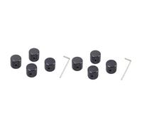 ibasenice 8pcs Aluminum Alloy Electric Guitar Control Knobs Volume Tone Flat Knobs Guitar Parts Accessories for