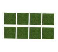 ibasenice 8pcs Artificial Moss Lawn Realistic Greenery Miniature Turf for DIY Micro Landscape Garden Decor Lifelike Synthetic Plant Grass Mat for Fairy Garden and Shadow Box Scenes