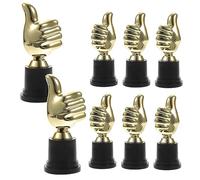 ibasenice 8Pcs Decorative Thumb Trophies for Competitions Gold Plastic Award Cups for Kindergarten Sports Events Party Favors Reusable Trophy Model with Unique Design