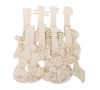 ibasenice 8pcs DIY Wood Guitar Cutouts for Smooth Natural Wood Ornaments Unfinished Musical Instruments for Painting Crafts Birthday Party Rustic Wedding and Thanksgiving Decorations