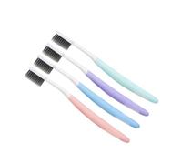 ibasenice 8pcs Eco Toothbrushes with Strong Cleansing Ability and Ergonomic Design Extra Soft Bamboo Charcoal Nano Toothbrushes for Effective Plaque Removal at Home Random Color