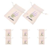 ibasenice 8Pcs Embroidered Canvas Drawstring Bags 10X14Cm - Small Lavender Sachet Pouches for Closet Fresheners, Soft Jewelry Storage, Packaging Favor Bags