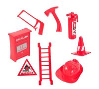 ibasenice 8pcs Fire Extinguisher for Firefighter Accessories for Dollhouse Play Lightweight Fire Fighting Props for Creative Role Play