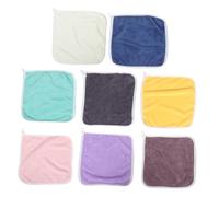 ibasenice 8pcs Flannel Face Towel for Newborns Boys and Girls Small Hand Towel Washcloths for Bathroom Use These Soft Wash Cloths for Boy Girl are Made of Material Hanging Loops for Easy STO