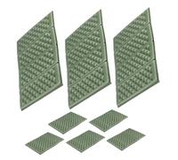 ibasenice 8pcs Foldable Outdoor Cushion Military Green Camping Sit Pads Thick Foam Picnic Mats for Backpacking Park Beach Ground Mat
