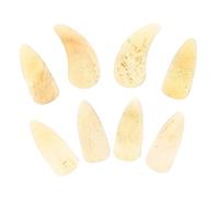 ibasenice 8pcs Guzheng Fake Nails Protective Practice Picks Made of Ox Horn with Rounded Corners for Comfortable Fingertip Protection Suitable for Performance and Exam Preparation