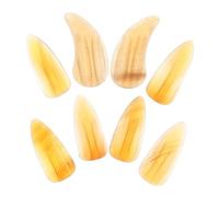 ibasenice 8pcs Guzheng Finger Picks Dual Groove Design Medium Size Sturdy Cow Horn Material for Beginners and Advanced Players