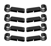 ibasenice 8pcs Hard Hat Light Clips for Headlamps and Helmets, Plastic Compact Clips with Non-slip Design, Easy to Install Headlamp Hooks for Construction Site at Night