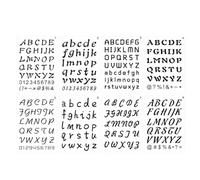ibasenice 8pcs Lettering Templates Alphabet Stencil Number Stencil Pet Material Assorted Color Reusable Applied on Most Surfaces for DIY Craft Projects