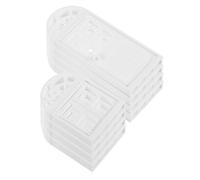 ibasenice 8pcs Mini Dollhouse Door and Tiny Windows Kit White Plastic DIY Miniature Furniture Accessories for Creative Dollhouse Building and Decoration