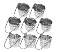 ibasenice 8Pcs Miniature Iron Buckets for Dollhouse Decor Realistic Garden Ornaments Reusable Miniature Stuff for DIY Decorations and Party Favors