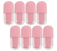 ibasenice 8pcs Ml Pink Oval Lip Gloss Tubes Empty Refillable Plastic Containers with Wand for Travel and Personal Use, Featuring Tightly Seal Design and Effortless Application