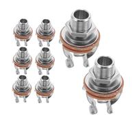 ibasenice 8pcs Mono Guitar Output Jack for Bass Guitar Stable Electric Audio Instrument Accessories Contact Jack for Live Performance