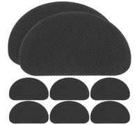 ibasenice 8Pcs Non-Slip Rubber Shoe Bottom Protectors for Women’S High Heels, 3Mm Thick Half-Round Anti-Wear Sole Grips, Front Ball-of-Foot Pads for Slip Resistance and Sturdy Shoe Soles