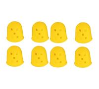 ibasenice 8pcs Silicone Guitar Finger Caps and Reusable Protectors for Ukulele Electric Guitar Mandolin Comfortable Yellow for Beginners and Guitarists