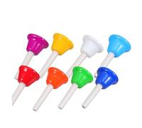 ibasenice 8pcs Tone Hand Bells Set for Boys and Girls Music Toys for Toddlers Musical Instruments for Boy Girl Colorful Touch Clock