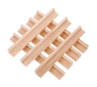 ibasenice 8Pcs Wooden Domino Display Holders Multi Function Domino Racks for DIY Projects for Desktop Accessory and Alphabet Letter Display