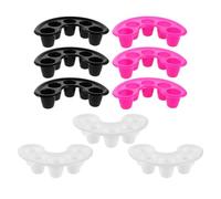 ibasenice 9Pcs Nail Soak Off Bowls Five-Finger Ergonomic Shape Manicure Soaking Tray for Hand Nail Art Soaking and Cuticle Remover Tools