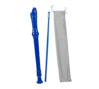 ibasenice Abs Soprano Recorder for Beginners German Fingering System Safe Polished Surface Blue Musical Instrument for Practice and Learning