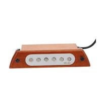 ibasenice Acoustic Guitar Pickup Piezo for Guitar with Clear and Crisp Sound, Feedback Avoidance, Wood Material, Brown Colour, No-drill Installation for Easy Use