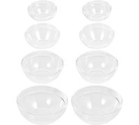 ibasenice Acrylic Essential Oil Bowls White 8pcs Set Plastic Bowls for Storing and Mixing Skincare Oils for Beauty Salon and Massage at Home