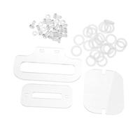 ibasenice Acrylic Hamster Cage Accessories Kit with Mounting Screws, Fixing Sheets and Nuts Set for Small Pets Diy Habitat Repair and Expansion