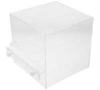 ibasenice Acrylic Suspended Betta Tank with Negative Pressure and Suction Mounting, 19x19x16cm Aquarium for Temporary Showcases and Commercial Displays
