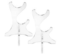 ibasenice Acrylic Tabletop Flute Stand Double Layer Design Vertical Flute Display Stand Modern Sleek Structure Versatile Compatibility in Small Rooms and Crowded Practice Areas