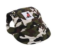 ibasenice Adjustable Baseball Hat Breathable Pet Visor Cap with Bared Ears for Sun Protection Durable Lightweight Pet Accessory