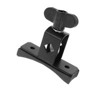 ibasenice Adjustable Cowbell Holder Clamp for Drum Hoop and Bass Drum Alloy Mounting Bracket Sponge Padding Versatile Compatibility Black Percussion Hardware