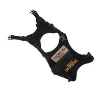 ibasenice Adjustable Tactical Cat Harness and Leash with Padded Vest Secure Metal D-ring for Walking Small Dogs and Pets Black Pet Training Vest for Comfortable Outdoor Use